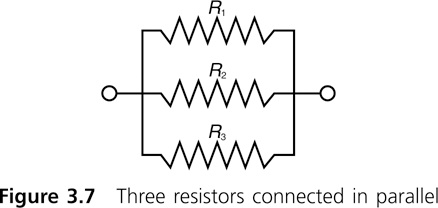 Three resistors in parallel